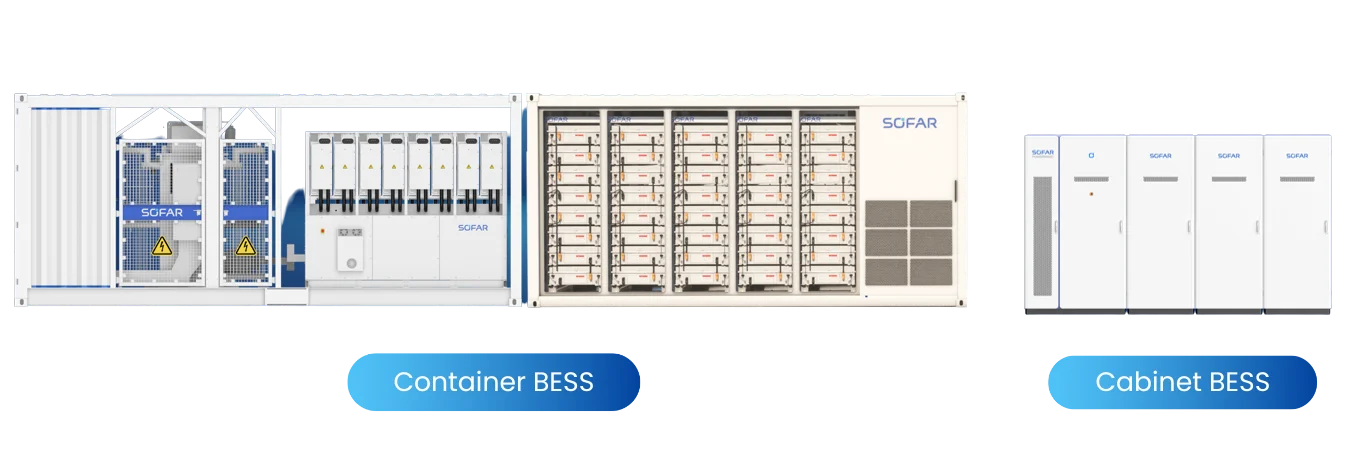 SOFAR BESS Container- und Cabinet-Speicherlösungen